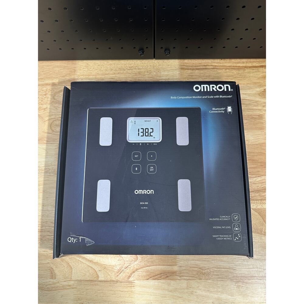 Omron BCM-500 Bluetooth Body Composition Monitor and Scale Black BRAND NEW